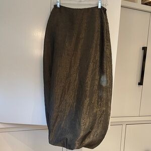 Elegant Dark Brown Pencil Skirt